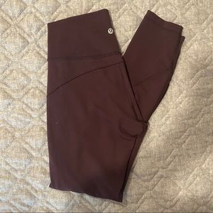 Lululemon In Movement 7/8 Black Cherry